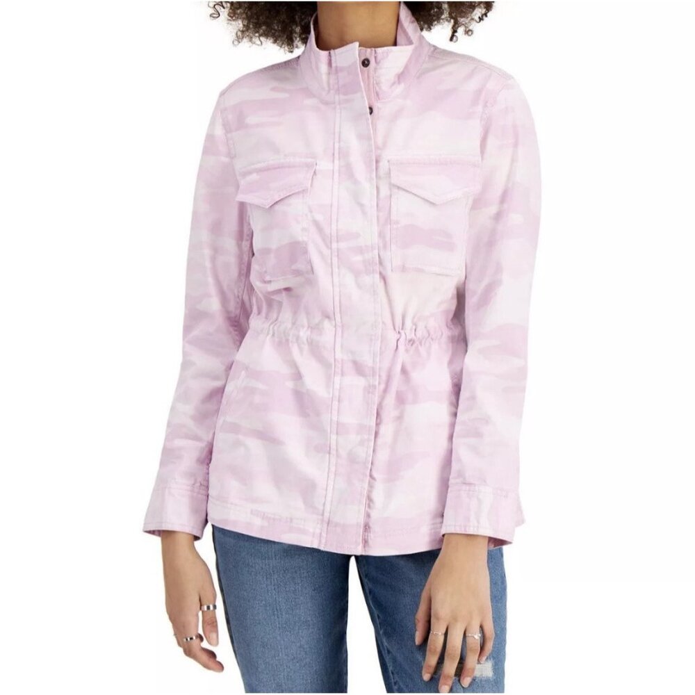 Style and Co Camouflage Utility Jacket Size‎ M Pink JACKET ONLY MSRP $79.50